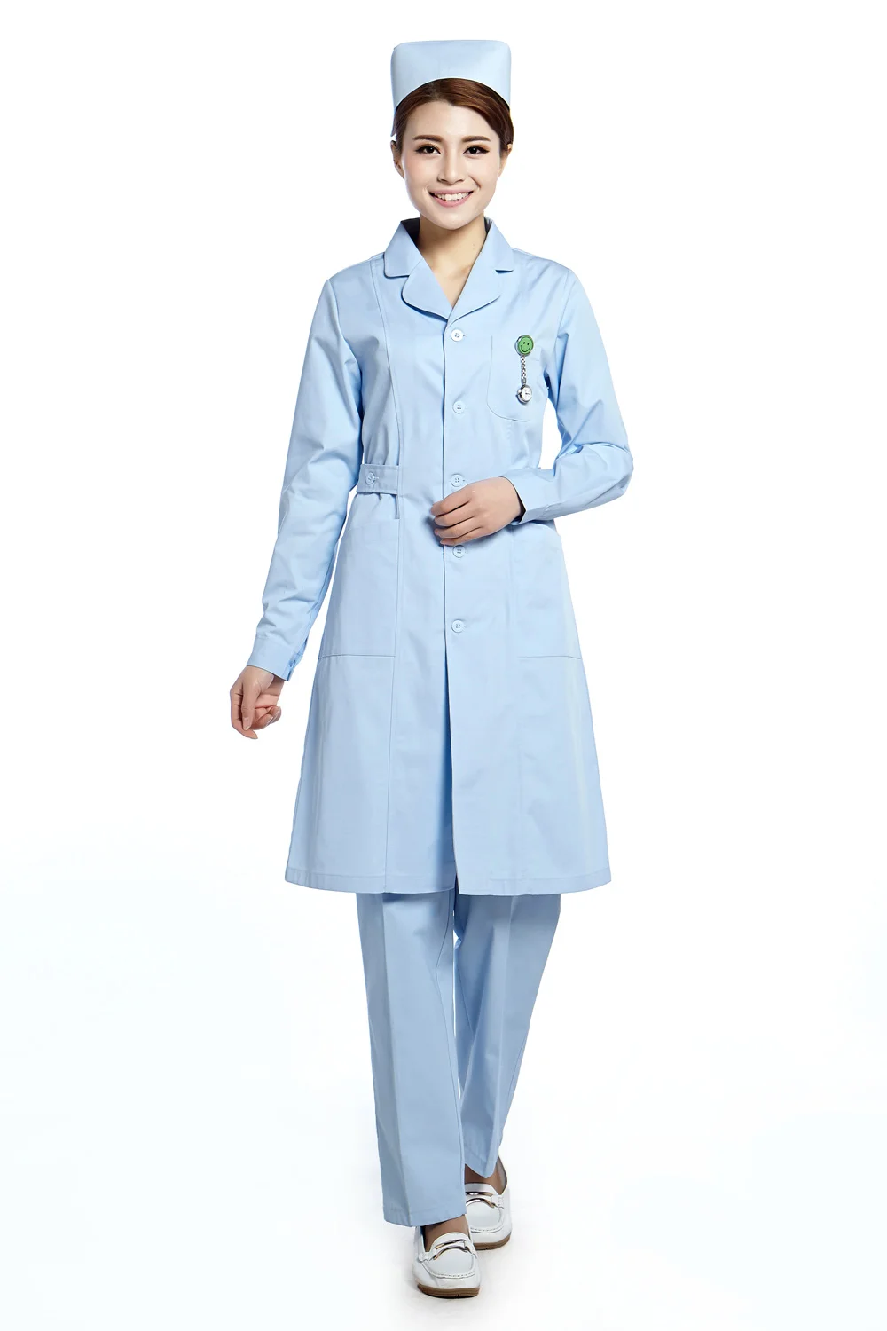 Униформа больничной медсестры платье для женщин с длинным рукавом аптеки