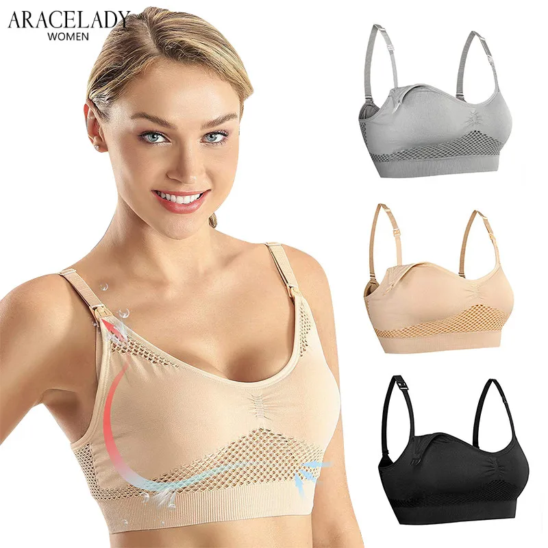 

Nursing Bra Offical Good Quality Maternity Bra Breastfeeding Clothes Wirefree Underwear For Pregnancy Women Feeding gravida 85BC