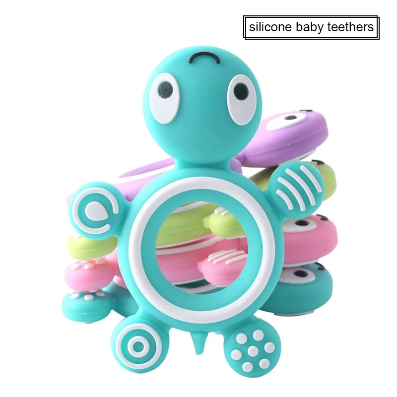 

1PC Silicone Baby Teethers Turtle Food Grade Tortoise Silicone Tiny Rod Nurse Gift DIY Pacifier Chain Tools Children's Goods