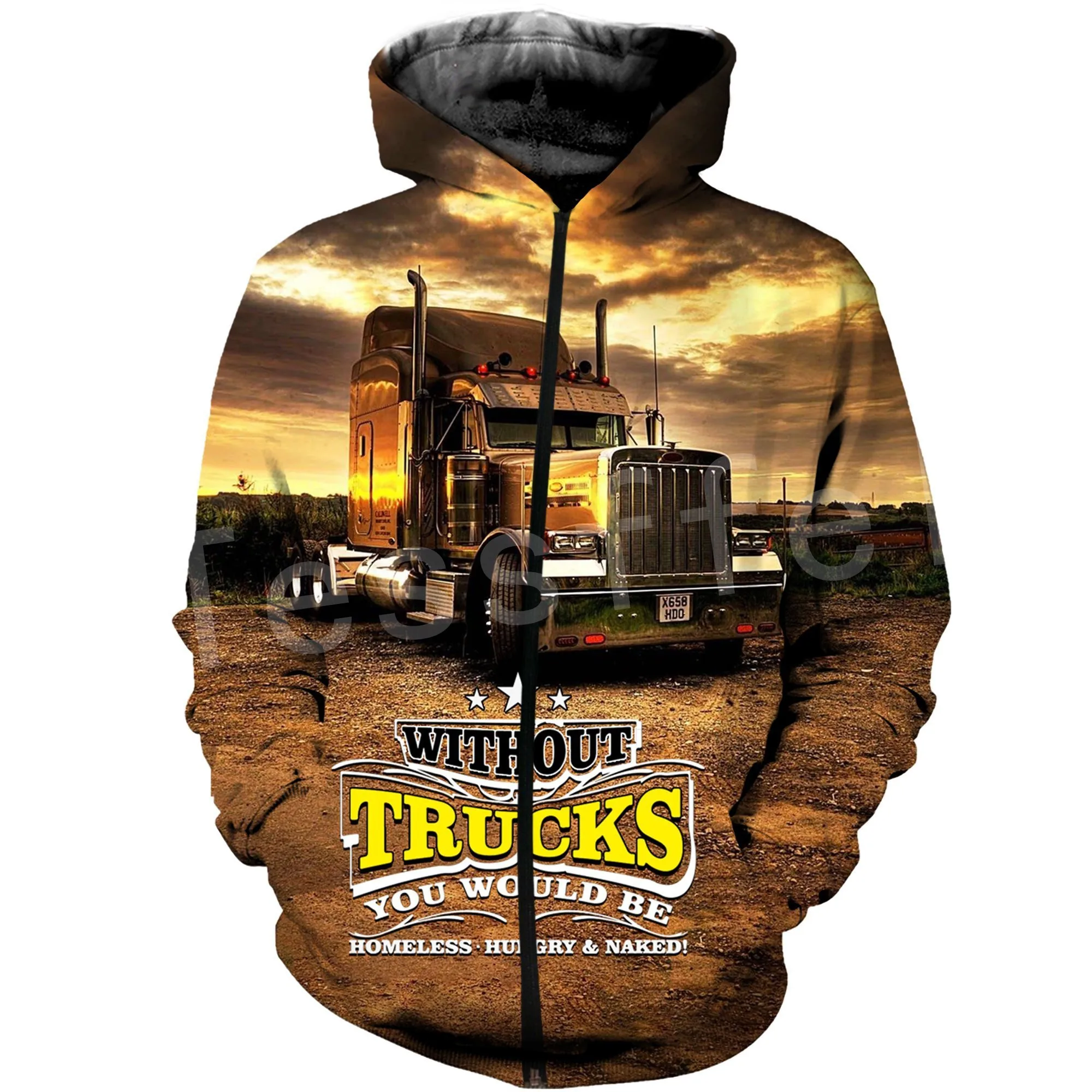 

Tessffel I AM Trucker Driver Truck Worker Tracksuit Pullover NewFashion Sweatshirt Crewneck 3DPrint Casual Hoodies Men/Women A18