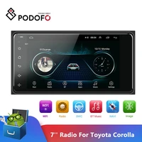 podofo 7 car radio autoradio 7 touch screen car mp5 player android stereo video gps mirror link fm radio for toyota corolla