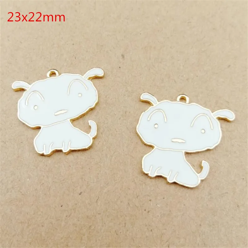 10 шт./пакет эмалью с изображением кошки собаки шармы DIY модных аксессуаров