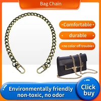 diy iron flat chain strap handbag chains accessories purse straps shoulder cross body replacement straps with metal buckles