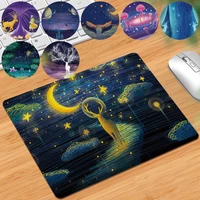 mouse pad game gamer mouse pad smooth waterproof pu leather laptop mouse pad paint pattern durable game mouse mat