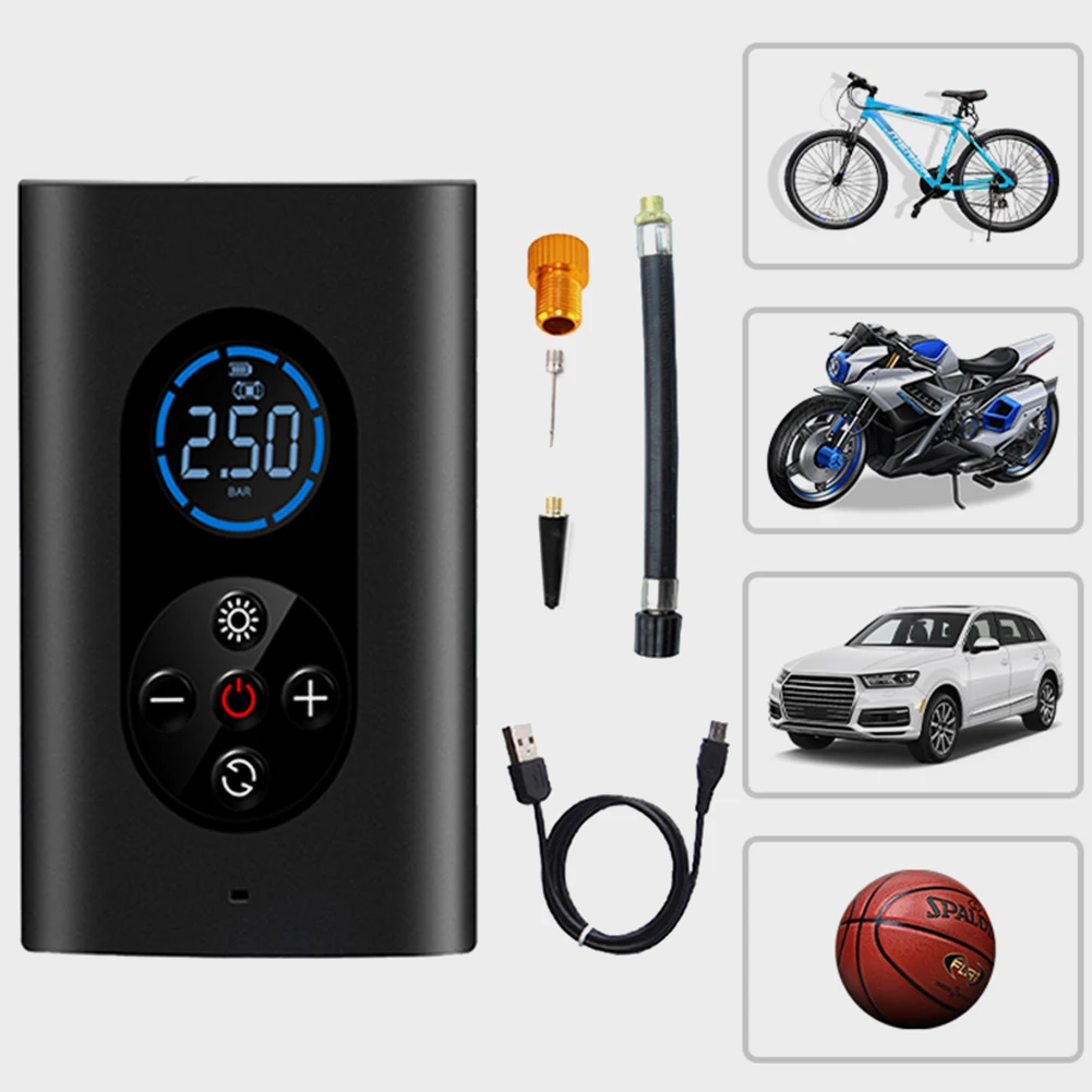 

150PSI Car Air Pump Cordless Portable Vehicle Tire Inflator Smart Wireless Air Pump Bicycle Tire Electric Air Pump Bike Inflator