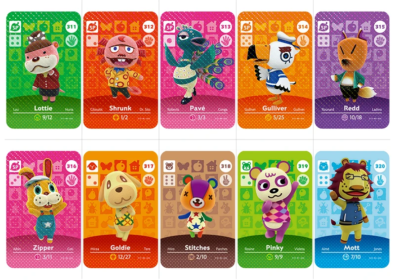 10 шт./лот новые горизонтальные игровые карты Amiibo ДЛЯ NS Switch 3DS Game Lobo набор карт NFC
