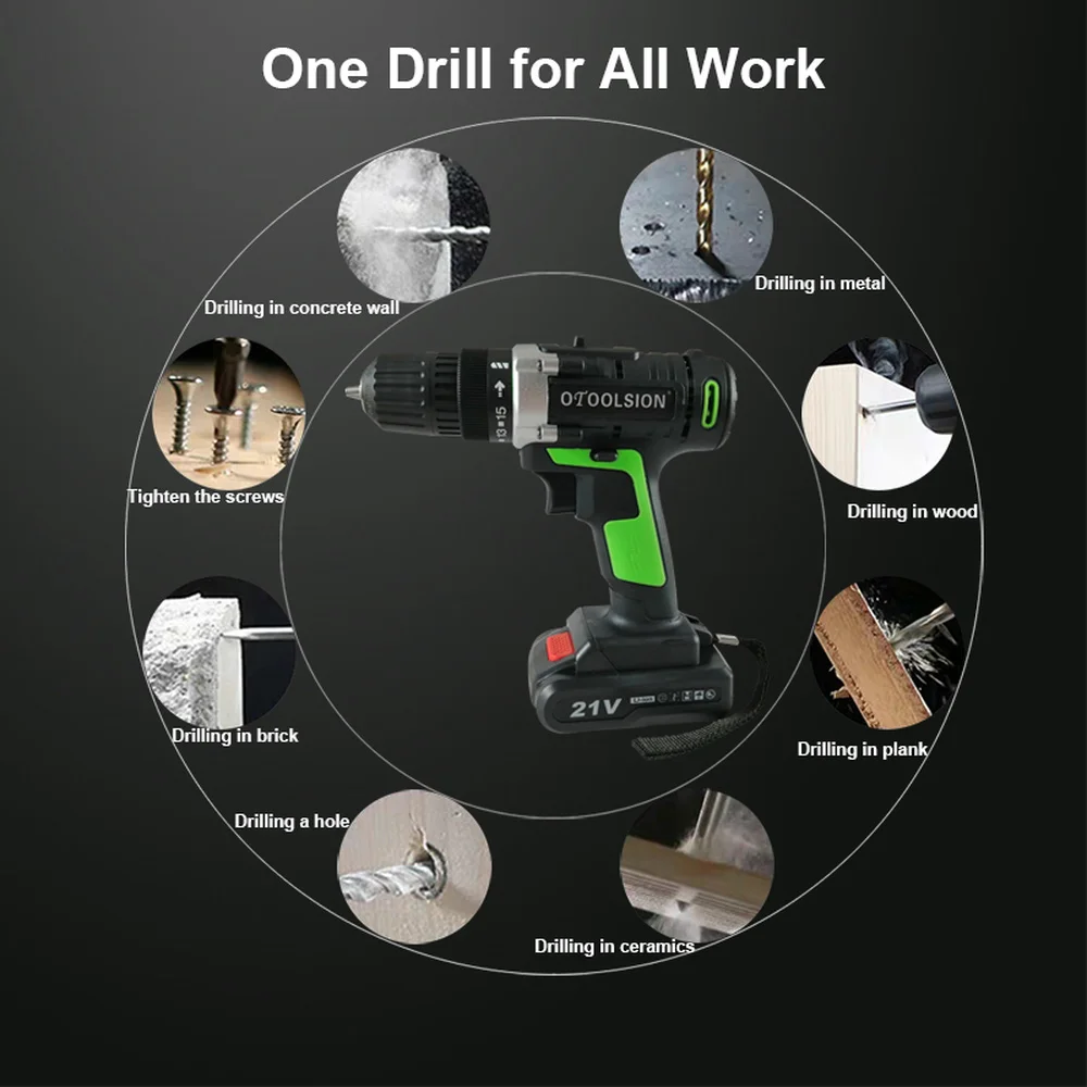 21 в 1.5Ah ручная дрель маленькая Беспроводная шуруповерт мощность сверла для дрели