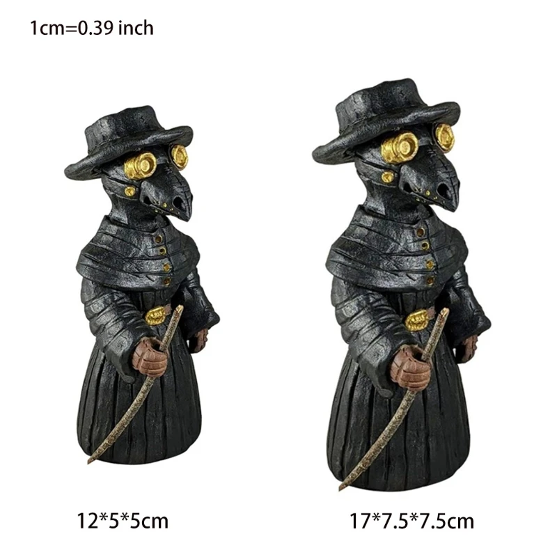 

Plague Dr Sculpture Cone Burners Incense Burner Resin Desktop Ornament Handmade Craft Home Decor