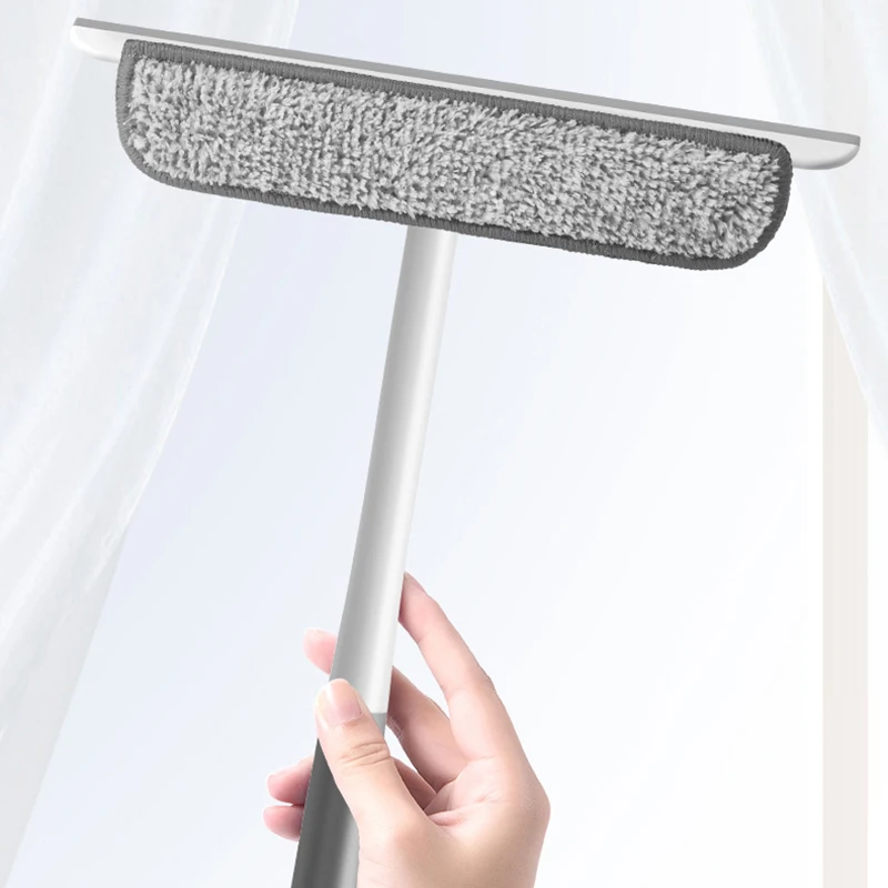 

Инструмент для очистки окон 2-в-1 двухсторонний стеклоочиститель вращающийся на 360 ° губчатый скребок для стен плитки сетка щетка для экрана ...