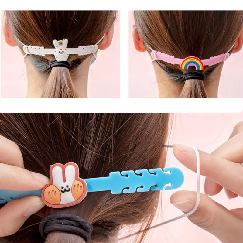 Cute Cartoon Masks Hook Adjustable Anti-slip Mask Silicone Ear Grips Strap | Дом и сад