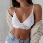 Бюстгальтер женский спортивный кружевной без косточек с V-образным вырезом