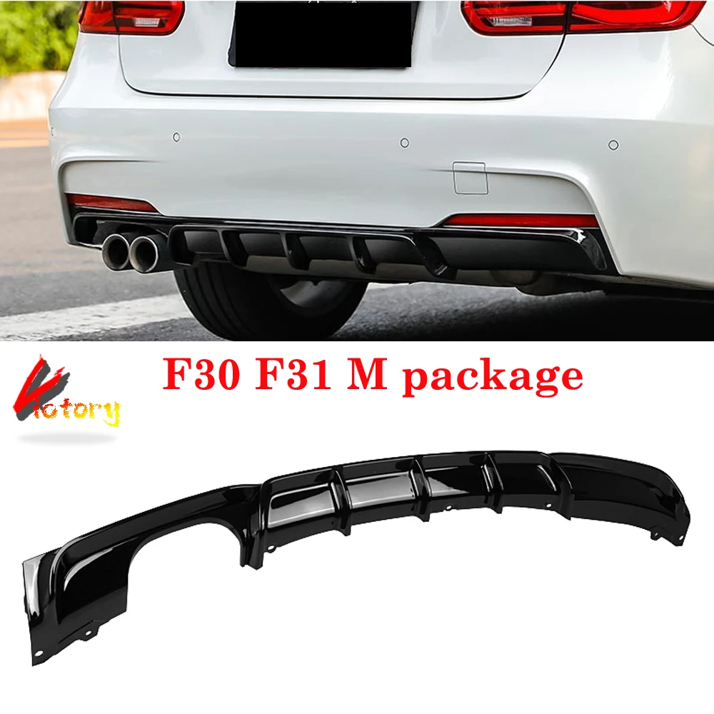 Блеск черный задний бампер диффузор для BMW 3 серии F30 F31 M Sport 2012-2019 ABS задняя губная