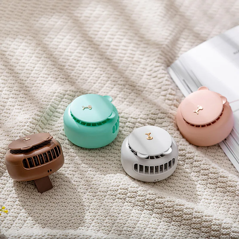 

Mini Usb Portable Fan Cooling Women's Wireless Neck Fan Rechargeable 800mAh Small Pocket HandHeld Fans Air Cooler Outdoor