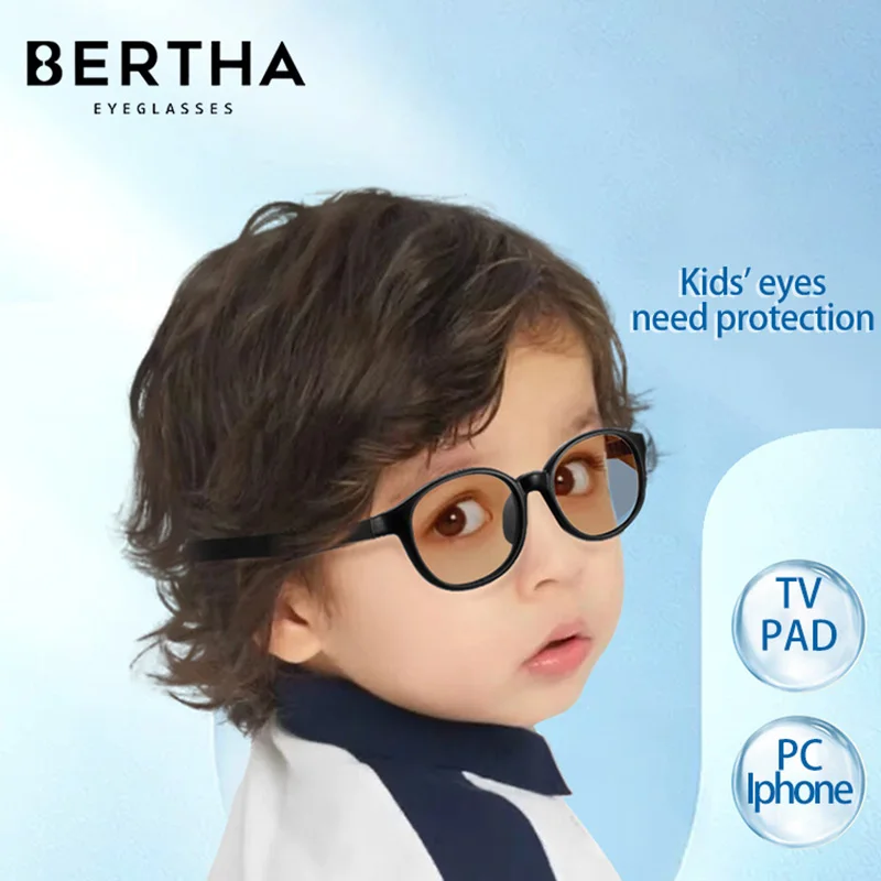 Детские очки по рецепту BERTHA компьютерные с защитой от сисветильник
