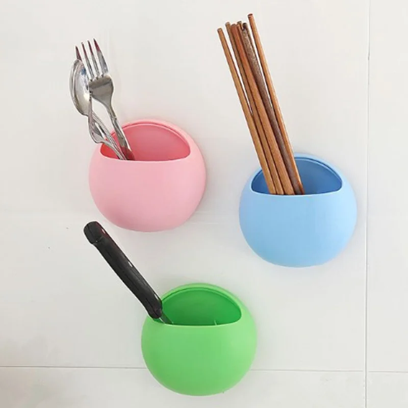 

Kitchen Accessories Plastic Wall Suction Toothbrush Holder Bathroom Toothpaste Soap Shaver Rack Organizer