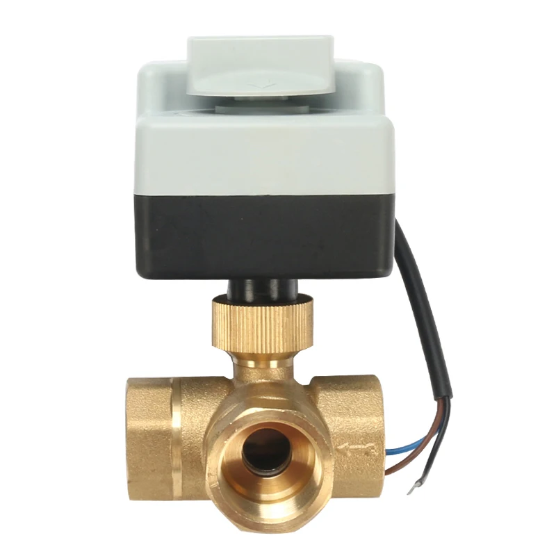 DN15 DN20 DN25 3 way valveAC220V самостоятельно интегрированный Электрический шаровой кран