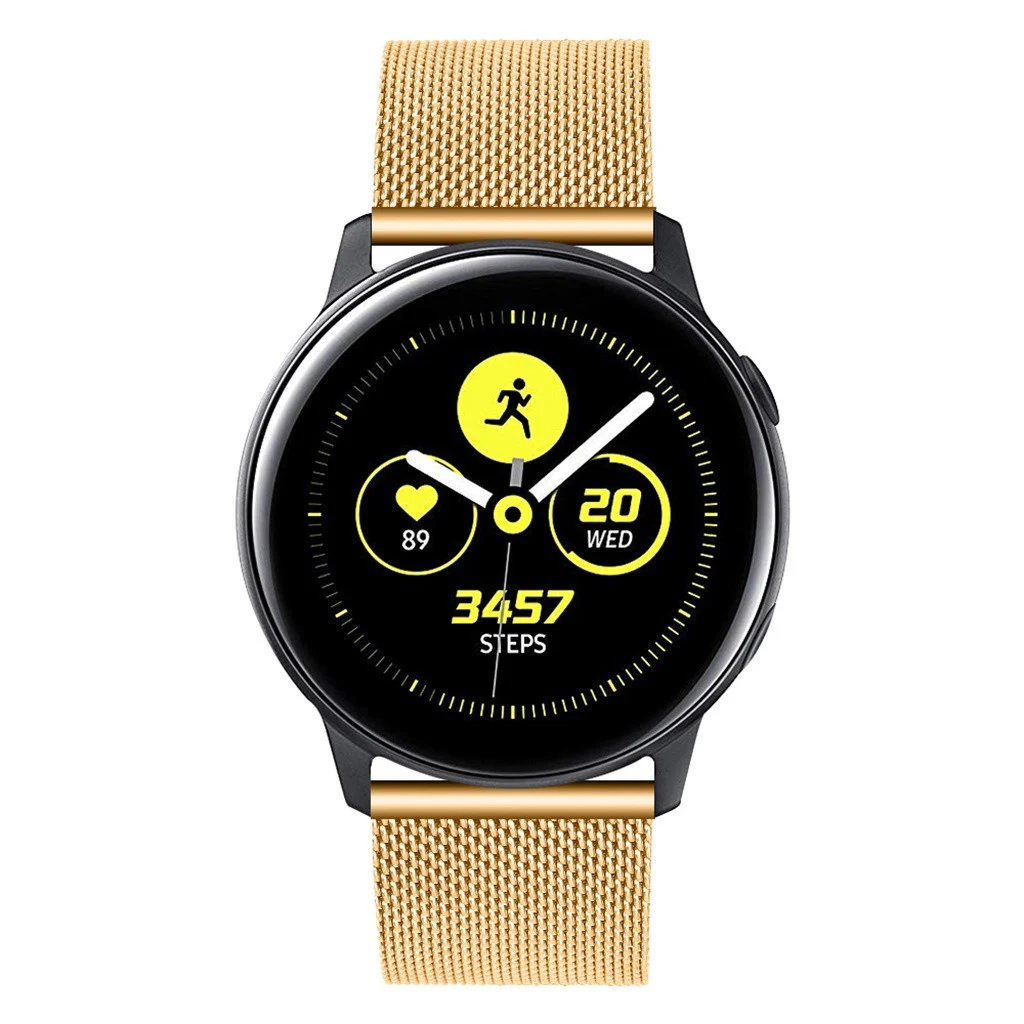 2019Mijobs металлический ремешок для samsung Galaxy Active 2/huawei GT/Huami Amazfit Bip/Forerunner 245 браслет из
