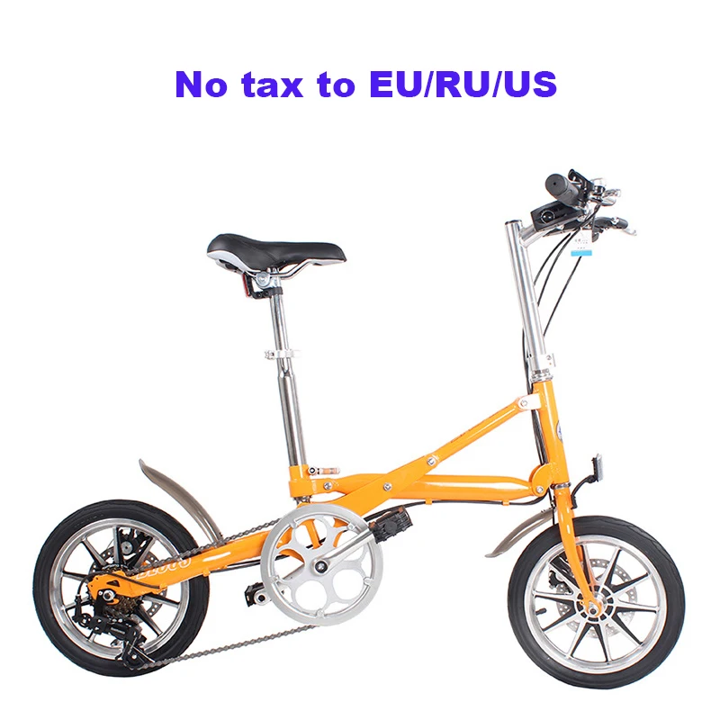 14 дюймовый складной велосипед из алюминиевого сплава 7 скоростной легкий можно