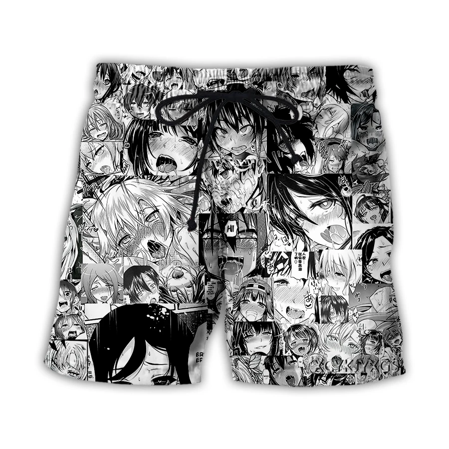 Xinchenyun новые мужские/женские аниме Ahegao 3D Печатные повседневные шорты Модная