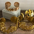 Большие браслеты из нержавеющей стали в стиле панк, женские золотые ювелирные украшения с именем на заказ, рождественский подарок, металлический новый подарок