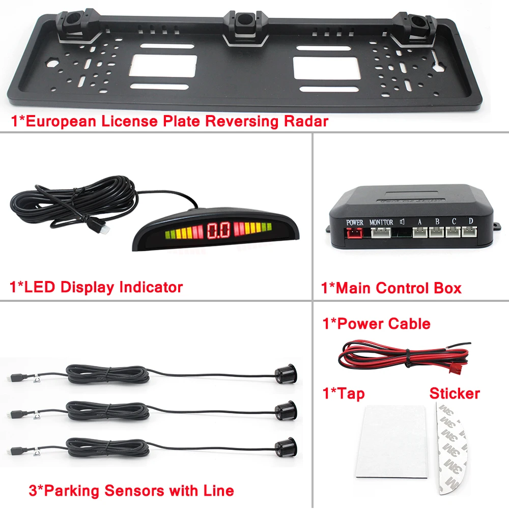 OkeyTech парковки Сенсор авто система parktronic светодиодный реверсивный радар Евросоюз