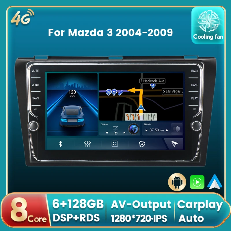 

Android 11 4G LTE DSP RDS для Mazda 3 2004-2009, автомобильное радио, мультимедийный DVD-плеер, GPS-навигация, автомобильное радио, carplay IPS BT