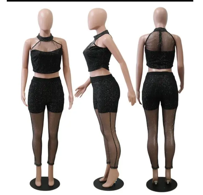 Модный сетчатый комплект из двух предметов с волнистыми точками