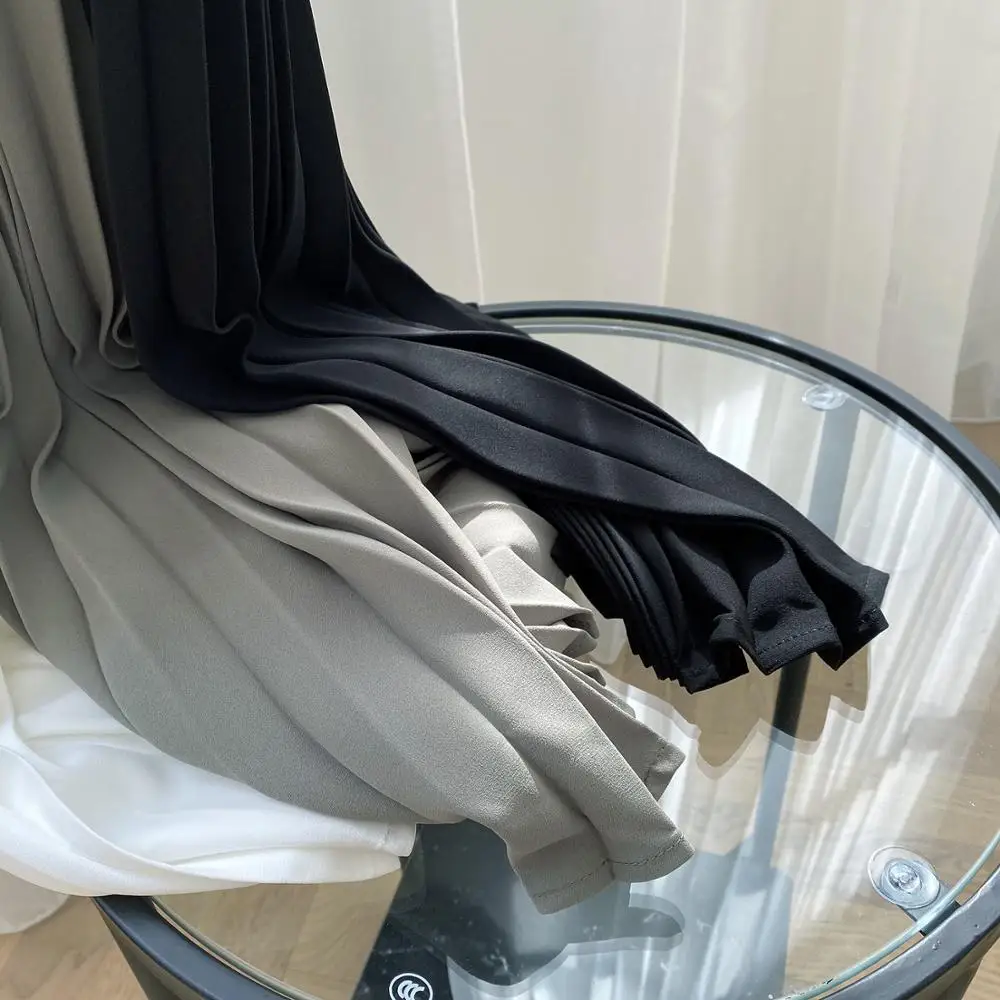 

Hzirip Autumn Winter Work Wear High Waist Pleated Skirt 2021 New OL Elegant Fashion All-match Female Solid Long Skirts Womens