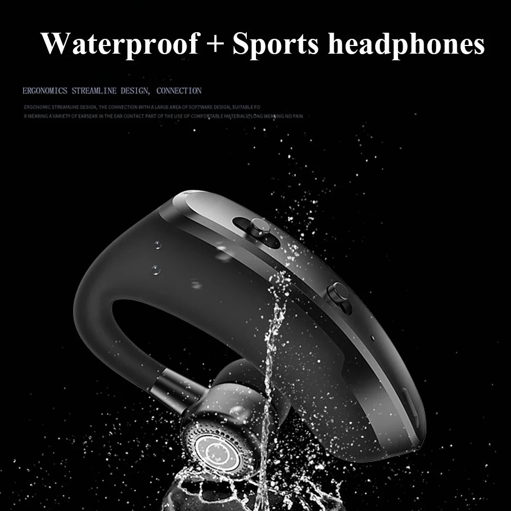 Wireless Bluetooth-compatible 5.0 Ear Hook Earphone Sport Business Headset Single Ear Earphones Handsfree headphones With Mic