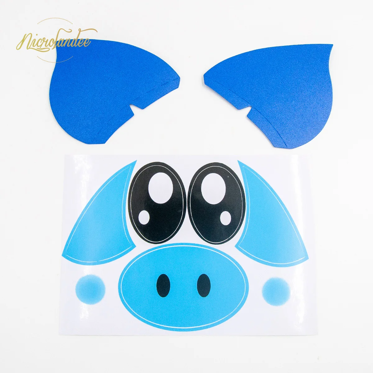 

NICROLANDEE Lovely Little Pig Blue Pink Transparent Balloon Bobo Ball Sticker Decoration Party Supplies 118