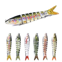 13 6cm 25g sinking wobblers 8 segments fishing lures multi jointed swimbait hard bait fishing tackle for bass isca crankbait