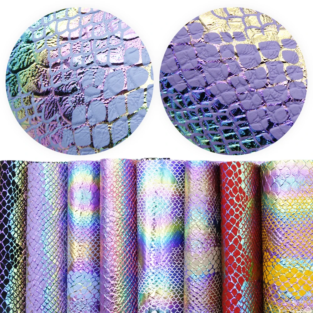 

Snake Patterns Bump Texture Gold Foil Synthetic Leather Fabric Faux Leather Sheets 20*33cm For Handbag Earrings DIY,1Yc9076
