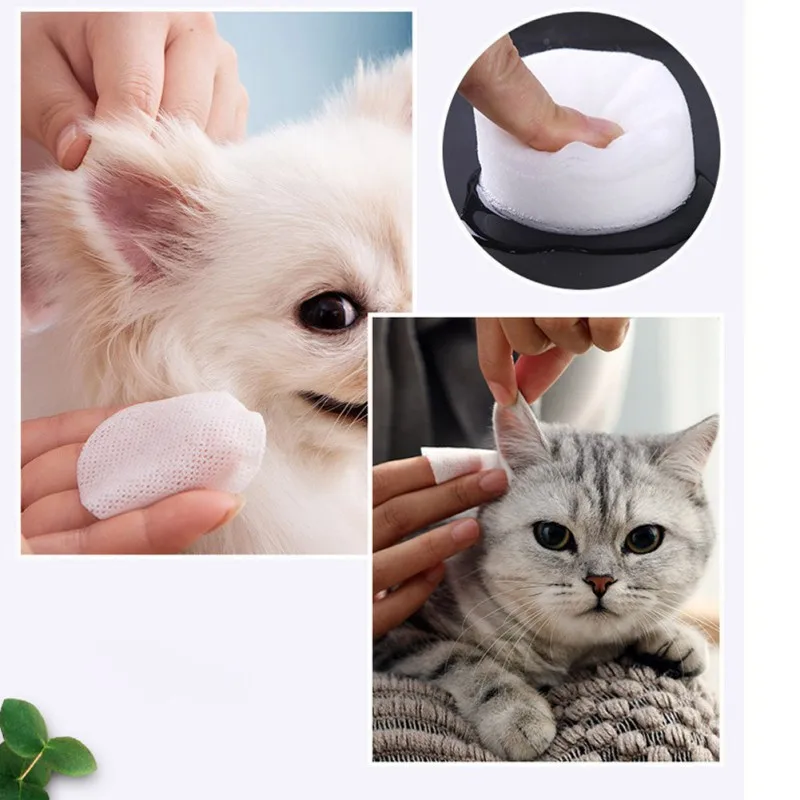 130PCS/Pack Pet Grooming Wipes Hypoallergenic Ear Cleaning Pad For Dogs Cats Odor Eliminator Deodorizing Dog |