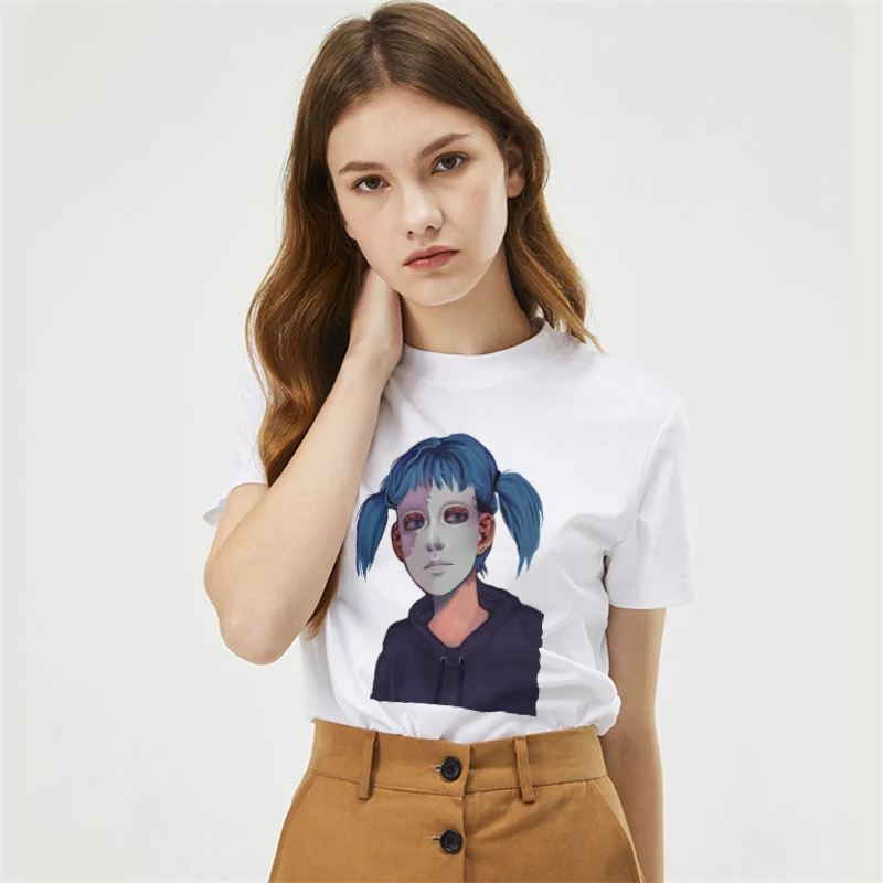 Sally Face Figures Женская хлопчатобумажная рубашка Harajuku Эстетическая футболка с