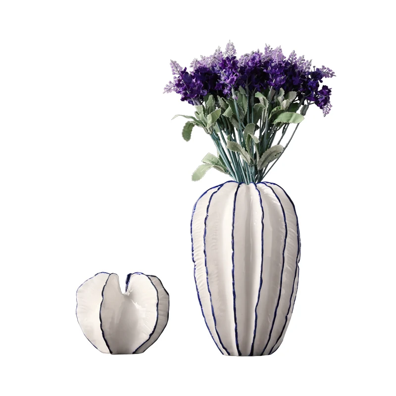 Керамическая ваза в современном минималистичном стиле креативное украшение для