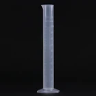 1 шт. химический измерительный инструмент прозрачный белый пластиковый измерительный жидкий измерительный цилиндр для лабораторного набора 100 мл