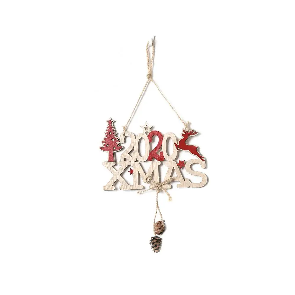 Новый креативный Деревянный винтажный деревенский Рождественский орнамент на
