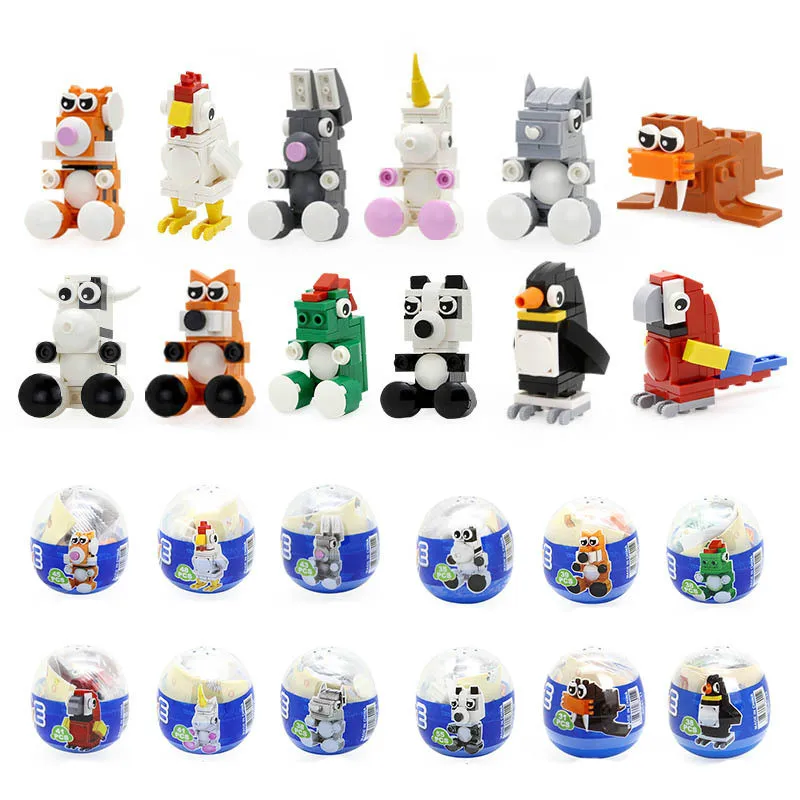 Детский конструктор в виде яйца серия скручивания собака петух носорог динозавр