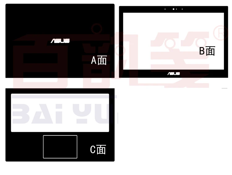 Наклейки для ASUS ROG G14 GA401IV GA401 GA401I UX306 UX306UA U306 U306UA A45V K45V A85 R400 X551 X551M UX301 3 шт. |