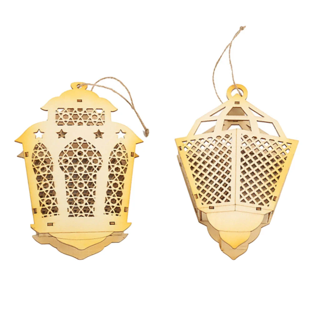 

2 шт. светящиеся подвесные украшения, мусульманское ИД дерево, подвесные украшения, Полые Подвески