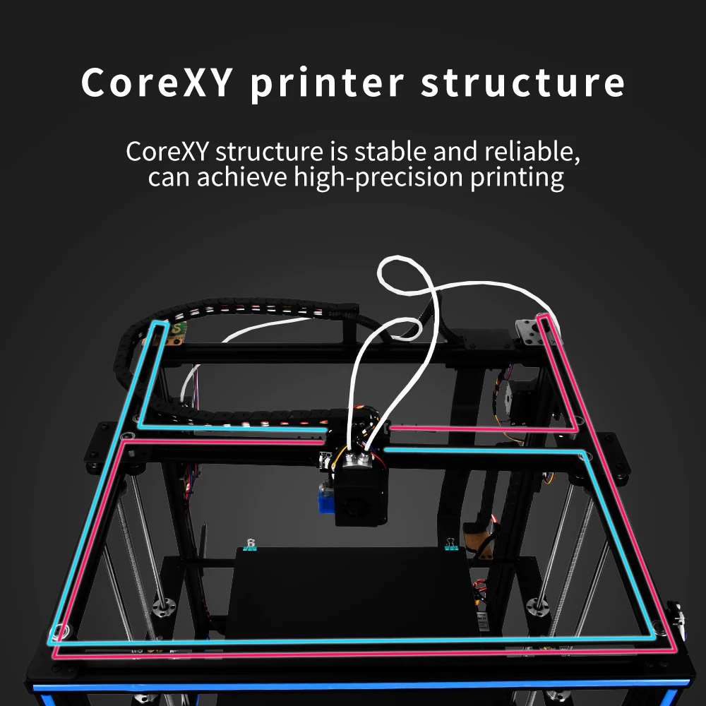 Newest Upgraded 24V Tronxy X5SA-2E 3D Printer Ultra-quiet Driver Stable Structure Auto level Dual Titan Extruders Print | Компьютеры и