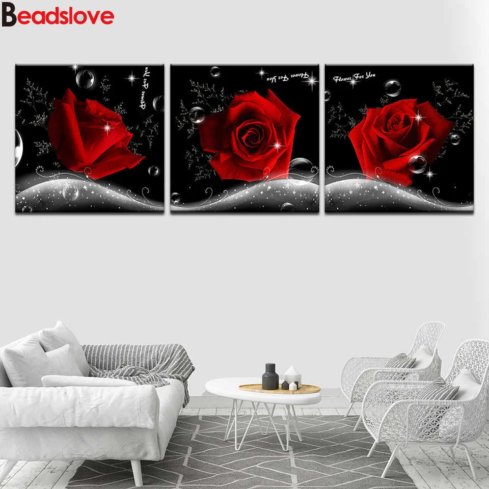 

Большой размер современные цветы красная роза своими руками 5d полный бриллиант фотография Цветочная фотография