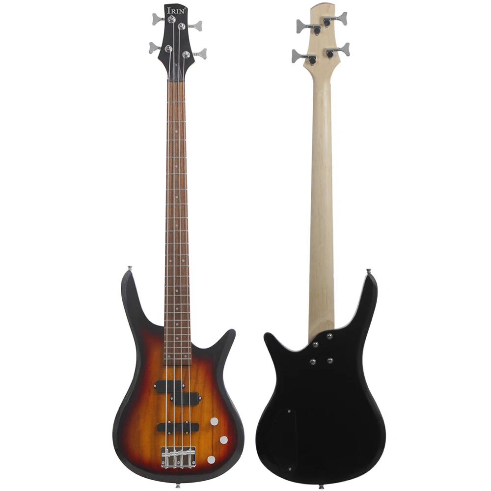 

Professional 4 String Electric Bass Guitar Sunset Color 24 Frets Bass Guitar Solid Wood Fingerboard Stringed Musical Instrument