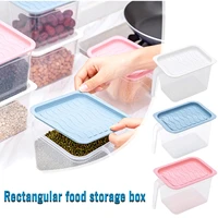 1 1l transparent square lunch box food storage box thickened food transparent frozen sealed storage preservation organizer