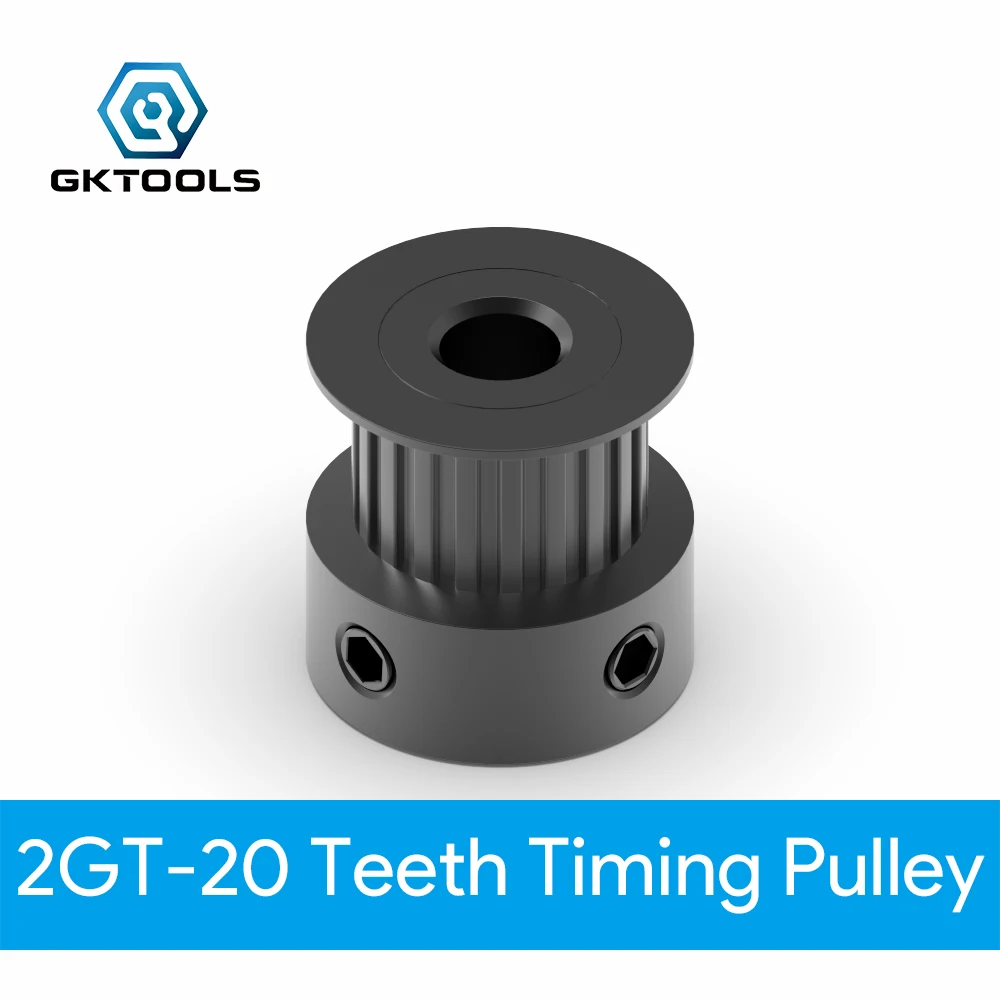 

GKTOOLS GT2 Timing Pulley 20 teeth Bore 3.17mm 4mm 5mm 6mm 6.35mm 8mm for width 6mm 2GT Synchronous Belt Small backlash 20Teeth