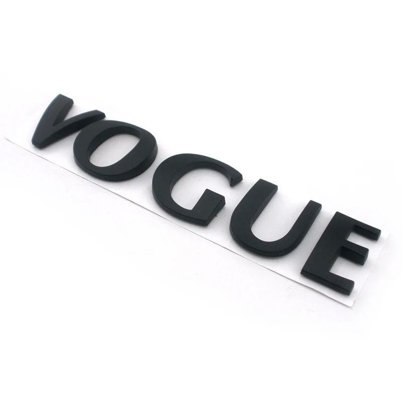 Matt black 2002-2013 оригинальные новые Voguese эмблемы Vogue Supercharged TDV8 V8 автомобильные наклейки для Range Rover аксессуары - Название цвета: Matt black