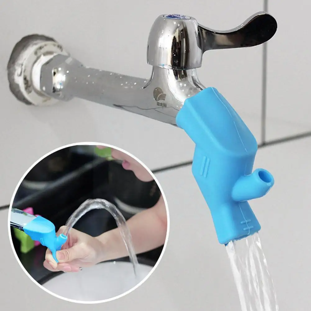 

1PC Silicone Water Tap Extension Sink Children Washing Faucet Faucet Bathroom Guide Extenders Sink Kitchen Device H0O5