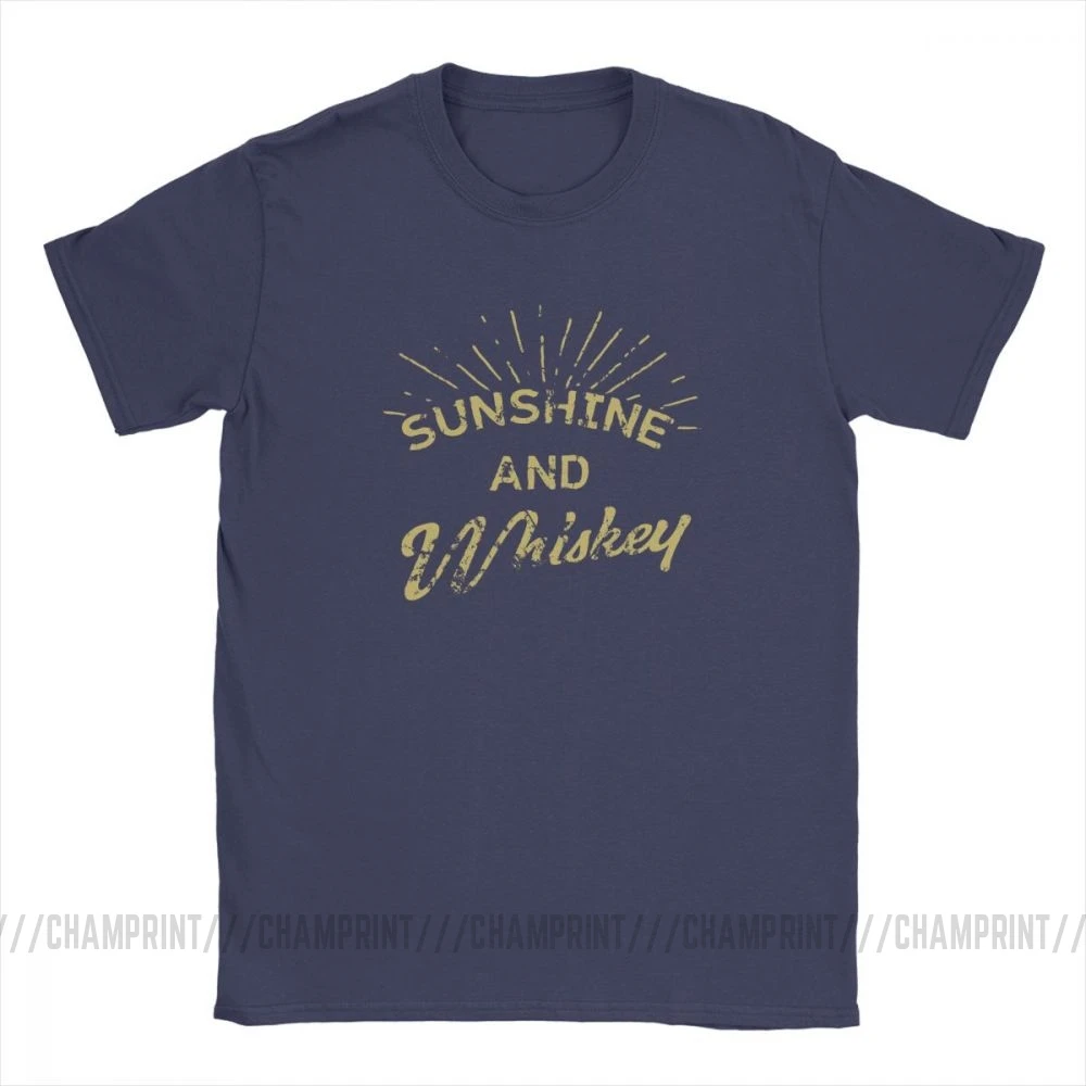 Мужская футболка Sunshine And Tennessee Повседневная с вырезом лодочкой и надписью Whiskey