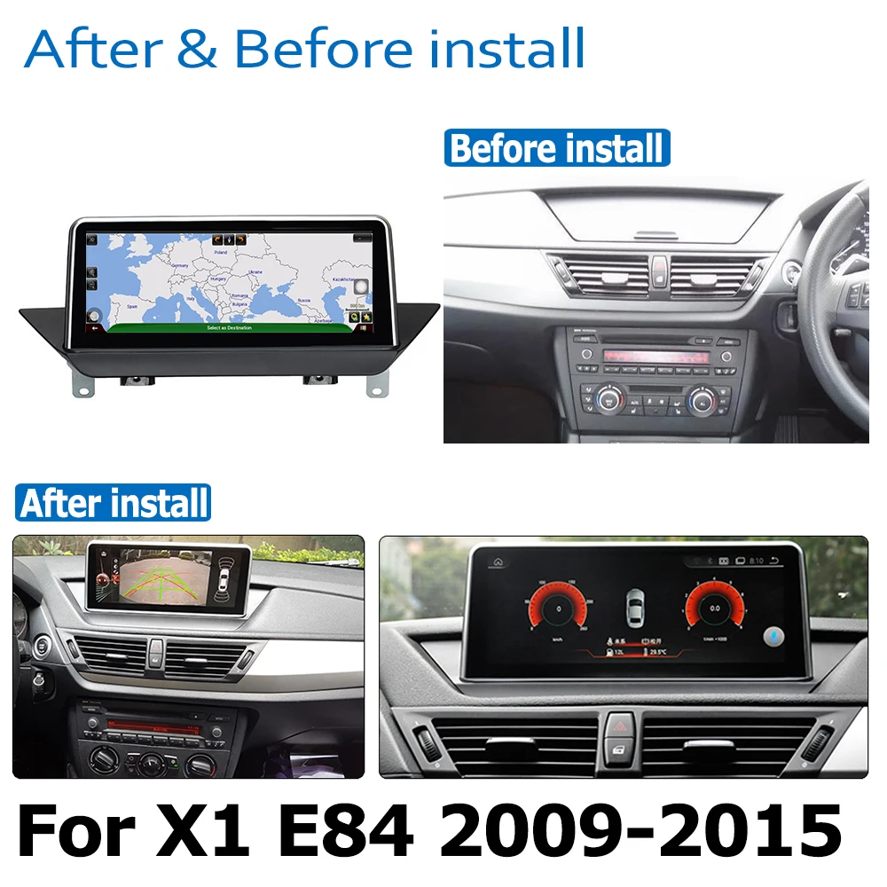 Автомобильный dvd плеер для BMW X1 E84 2009 ~ 2015 Система Android 8 0 до Авторадио GPS