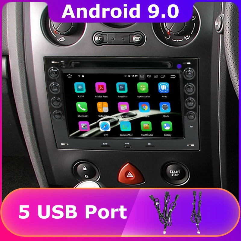 5 USB порт PX6/Восьмиядерный Android 9,0 автомобильный dvd-плеер для Renault Megane 2 ii 2003-2010 Автомобильный gps Радио DSP Android авто мультимедиа